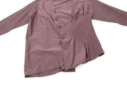 ISSEY MIYAKE 21AW Cotton Shirring Design Blouse Pink Size 2