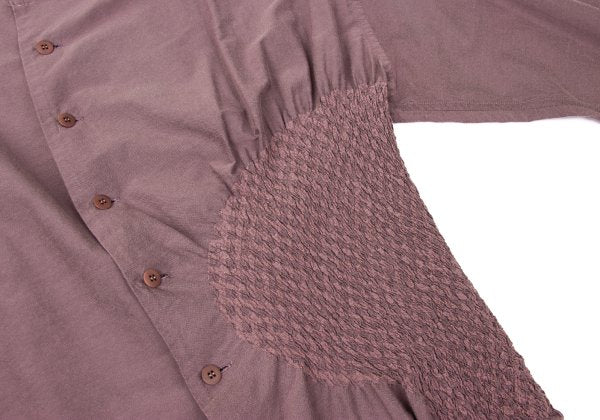 ISSEY MIYAKE 21AW Cotton Shirring Design Blouse Pink Size 2