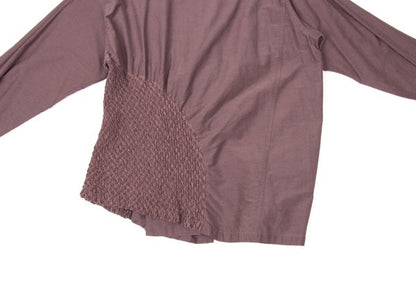 ISSEY MIYAKE 21AW Cotton Shirring Design Blouse Pink Size 2