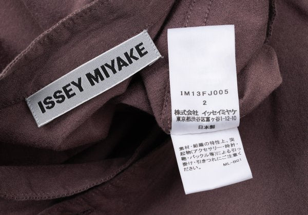 ISSEY MIYAKE 21AW Cotton Shirring Design Blouse Pink Size 2