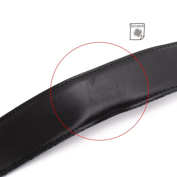 BVLGARI Logo Mania Denim & Leather Belt Blue/Black Size 42