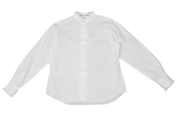 Mademoiselle NON NON Cotton Band Blouse White Size 38M
