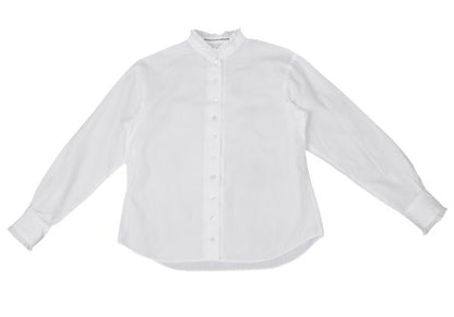 Mademoiselle NON NON Cotton Band Blouse White Size 38M