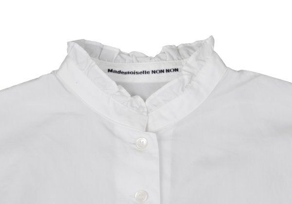 Mademoiselle NON NON Cotton Band Blouse White Size 38M