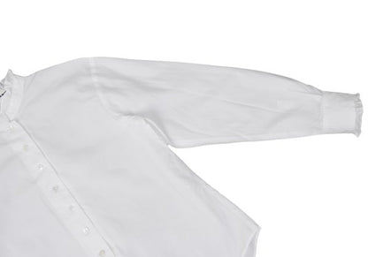 Mademoiselle NON NON Cotton Band Blouse White Size 38M