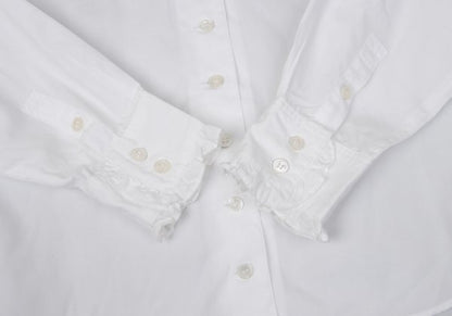 Mademoiselle NON NON Cotton Band Blouse White Size 38M