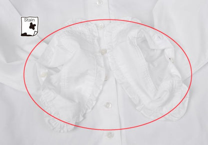 Mademoiselle NON NON Cotton Band Blouse White Size 38M