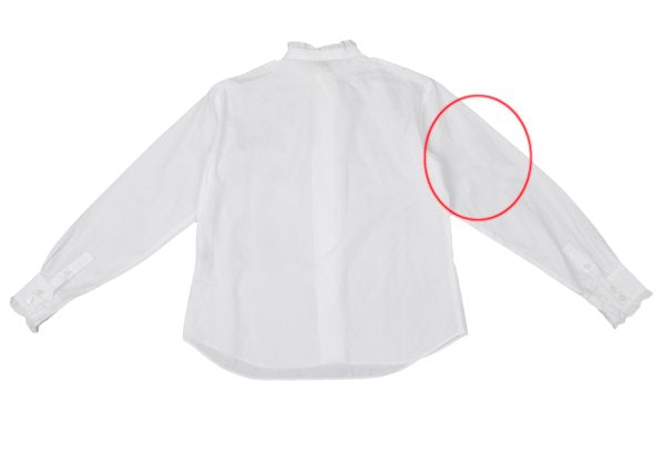 Mademoiselle NON NON Cotton Band Blouse White Size 38M