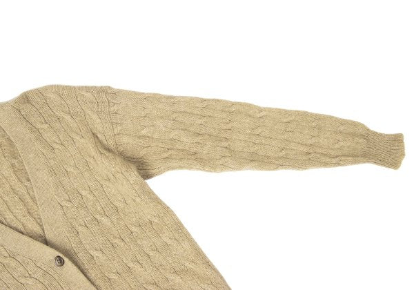 Ralph Lauren Wool Cable Knit Low Gauge Cardigan Mocha Size M
