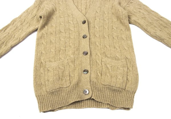 Ralph Lauren Wool Cable Knit Low Gauge Cardigan Mocha Size M