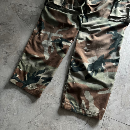 Vintage 90s-00s Paint Military Cargo Pants