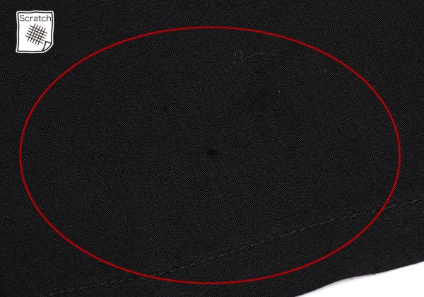 Y's Dot Mixed Material Gathered Skirt Black Size 2