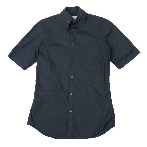 Vivienne Westwood MAN Cotton High Neck S/S Shirt Blue Size 2