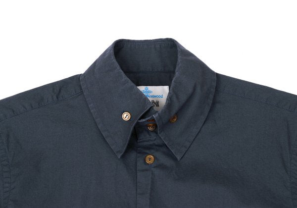 Vivienne Westwood MAN Cotton High Neck S/S Shirt Blue Size 2
