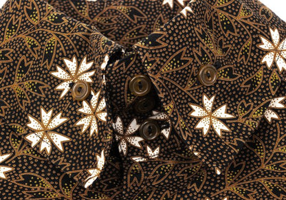 Vivienne Westwood MAN Cotton Flower Print Shirt Brown Size 2