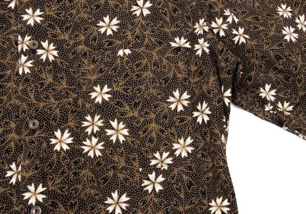 Vivienne Westwood MAN Cotton Flower Print Shirt Brown Size 2