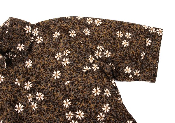 Vivienne Westwood MAN Cotton Flower Print Shirt Brown Size 2