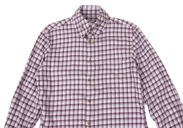 Vivienne Westwood MAN Cotton Check High Shirt Pink Size 3