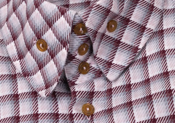 Vivienne Westwood MAN Cotton Check High Shirt Pink Size 3
