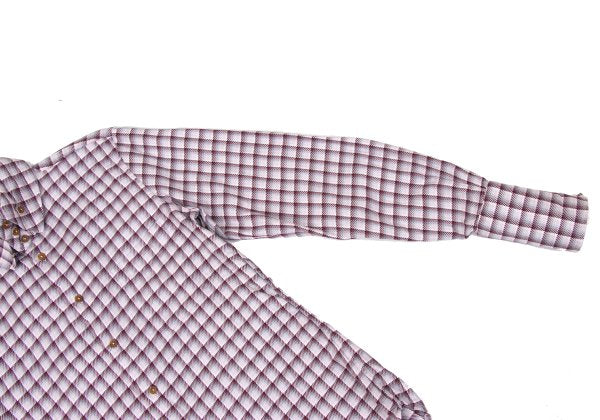 Vivienne Westwood MAN Cotton Check High Shirt Pink Size 3