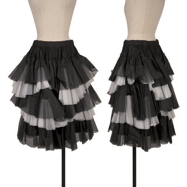 COMME des GARCONS 22AW Nylon Ruffle Skirt Black Size XS