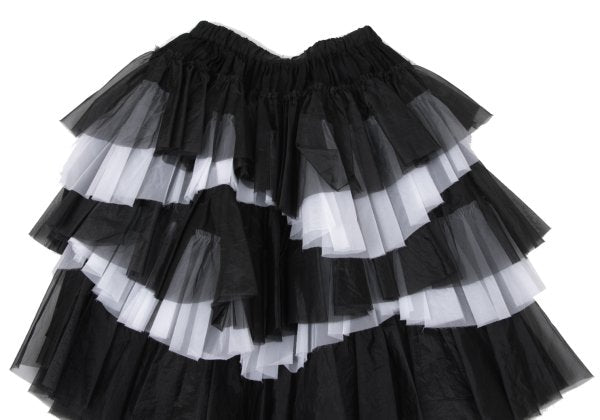 COMME des GARCONS 22AW Nylon Ruffle Skirt Black Size XS