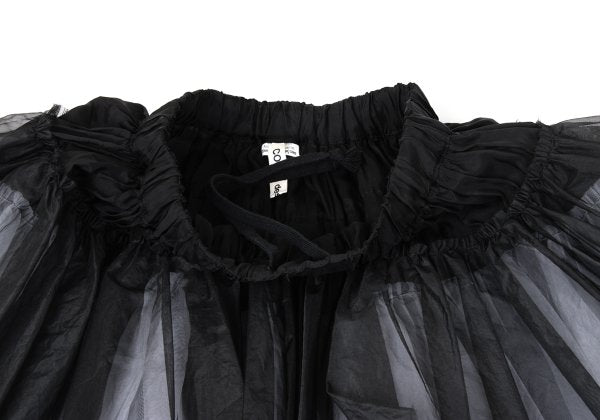 COMME des GARCONS 22AW Nylon Ruffle Skirt Black Size XS