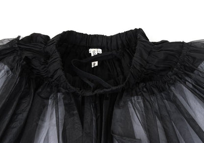 COMME des GARCONS 22AW Nylon Ruffle Skirt Black Size XS