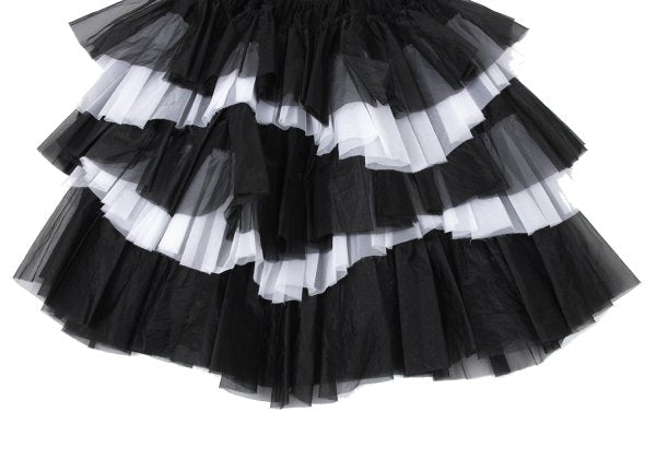 COMME des GARCONS 22AW Nylon Ruffle Skirt Black Size XS