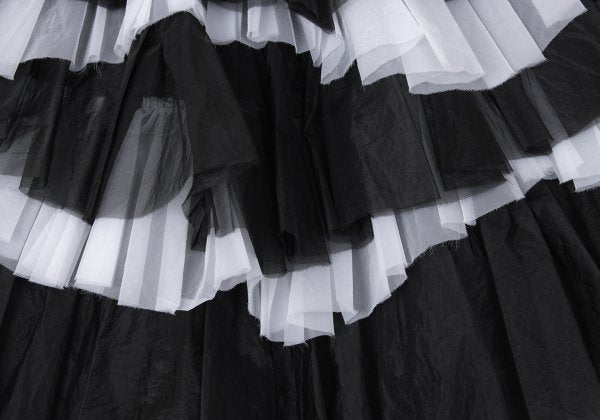 COMME des GARCONS 22AW Nylon Ruffle Skirt Black Size XS
