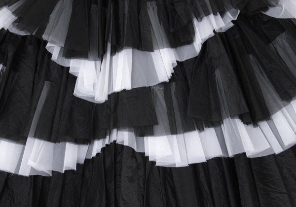 COMME des GARCONS 22AW Nylon Ruffle Skirt Black Size XS