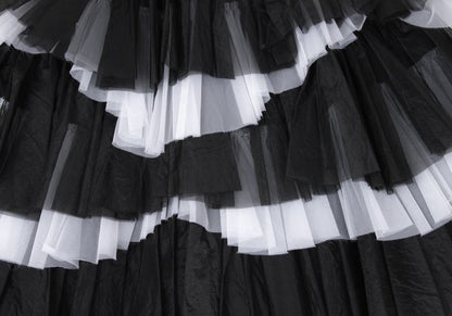 COMME des GARCONS 22AW Nylon Ruffle Skirt Black Size XS