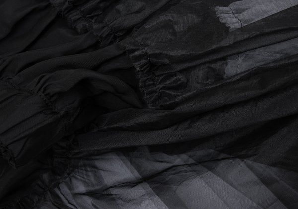 COMME des GARCONS 22AW Nylon Ruffle Skirt Black Size XS