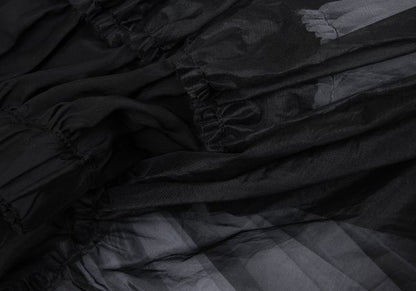 COMME des GARCONS 22AW Nylon Ruffle Skirt Black Size XS