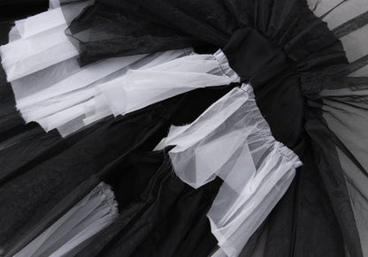 COMME des GARCONS 22AW Nylon Ruffle Skirt Black Size XS