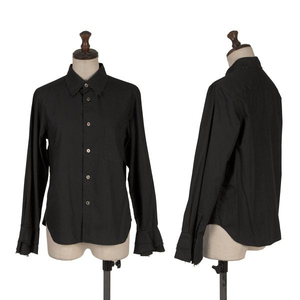 tricot COMME des GARCONS Cotton Raw Edge Blouse Black Size S