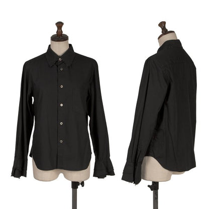 tricot COMME des GARCONS Cotton Raw Edge Blouse Black Size S