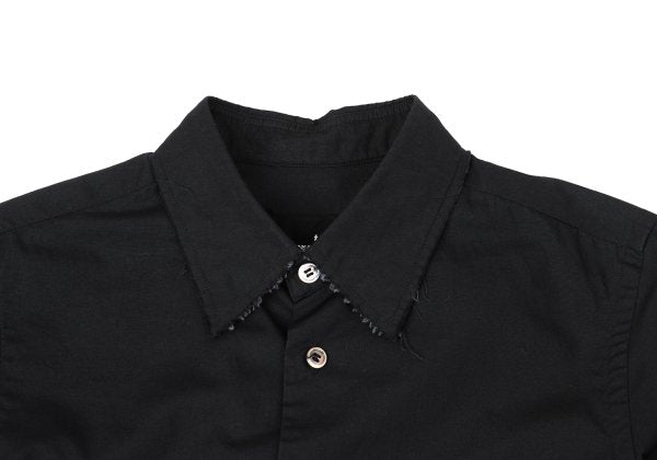 tricot COMME des GARCONS Cotton Raw Edge Blouse Black Size S