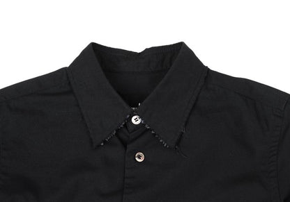 tricot COMME des GARCONS Cotton Raw Edge Blouse Black Size S
