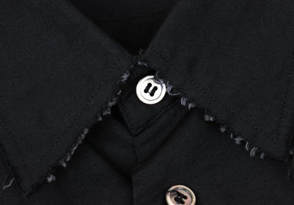 tricot COMME des GARCONS Cotton Raw Edge Blouse Black Size S