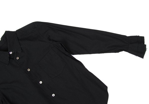 tricot COMME des GARCONS Cotton Raw Edge Blouse Black Size S