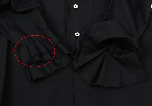 tricot COMME des GARCONS Cotton Raw Edge Blouse Black Size S