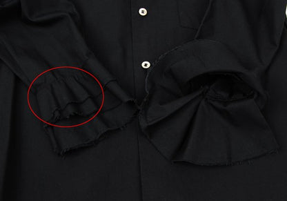 tricot COMME des GARCONS Cotton Raw Edge Blouse Black Size S