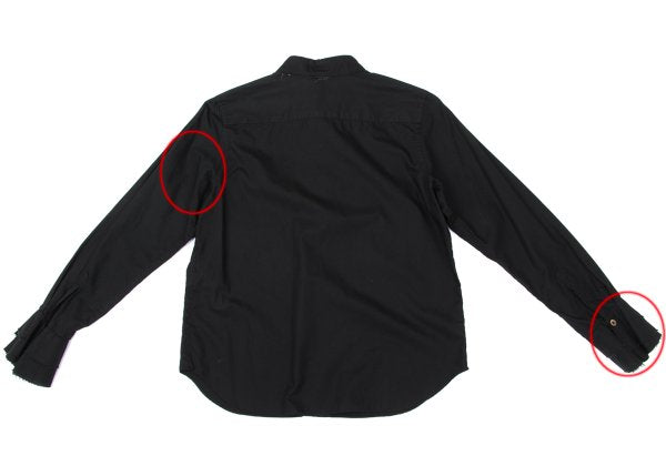 tricot COMME des GARCONS Cotton Raw Edge Blouse Black Size S