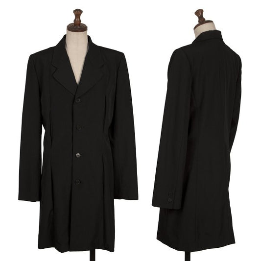 COMME des GARCONS Wool Slit Pocket Long Jacket Black Size M