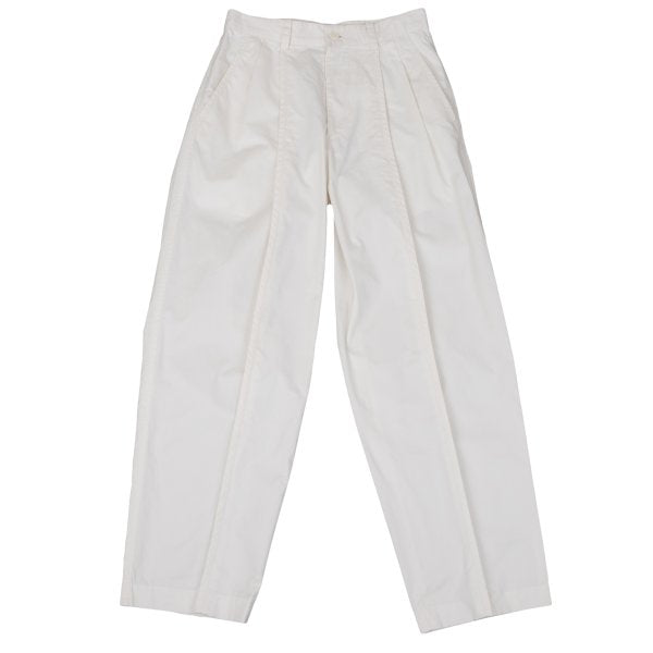 ISSEY MIYAKE MEN Cotton Tuck Design Pants Off-White Size S