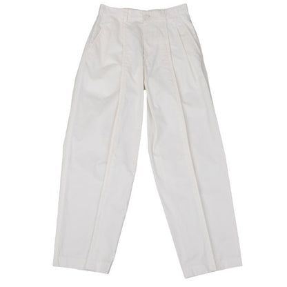 ISSEY MIYAKE MEN Cotton Tuck Design Pants Off-White Size S