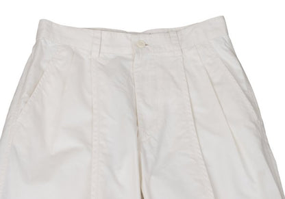 ISSEY MIYAKE MEN Cotton Tuck Design Pants Off-White Size S