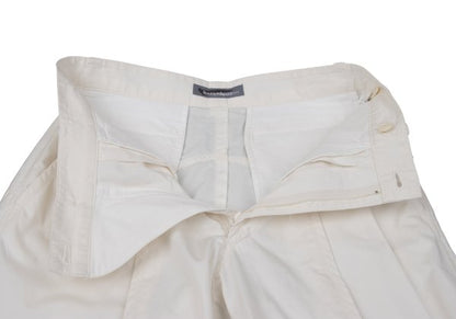 ISSEY MIYAKE MEN Cotton Tuck Design Pants Off-White Size S
