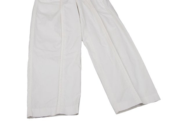 ISSEY MIYAKE MEN Cotton Tuck Design Pants Off-White Size S